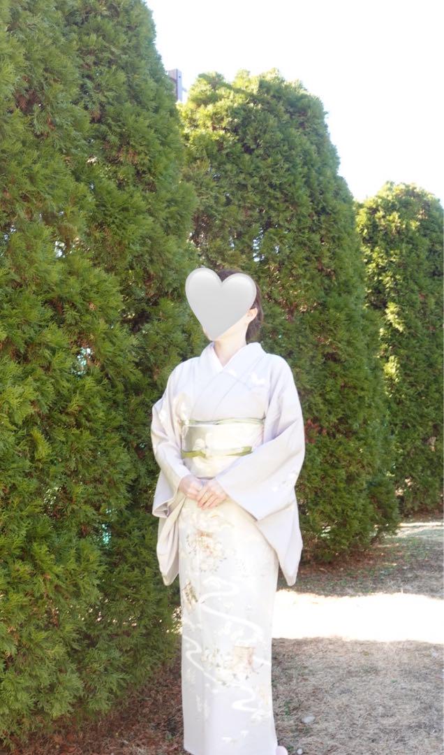 訪問着フルセット47 正絹　薄紫