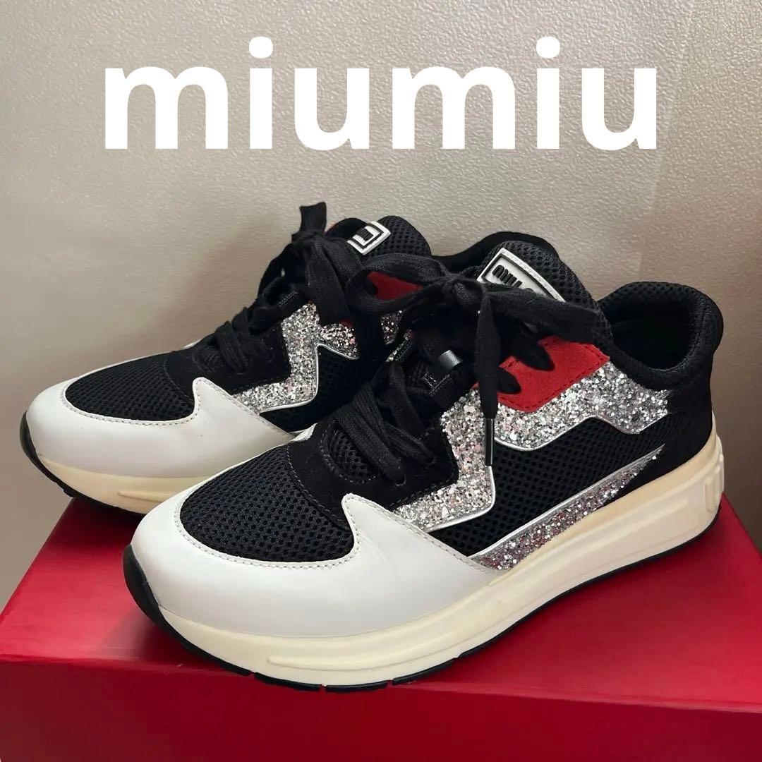 miumiuスニーカー サイズ3825cm MIU MIU