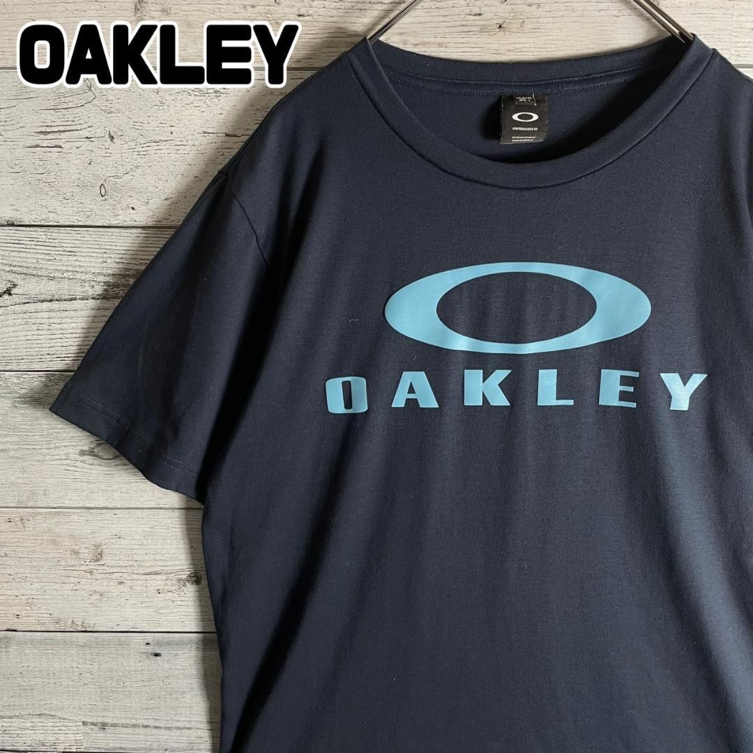 OAKLEY　オークリー　Tシャツ　テックウェア　y2k　テック系　紺　L