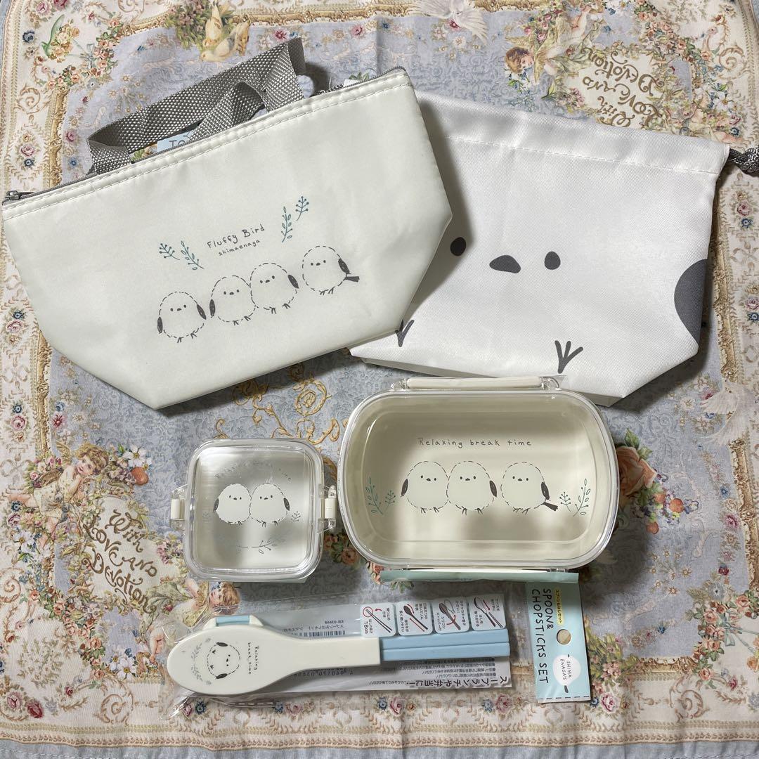 新作新品！♡とってもかわいい♡  シマエナガ☆ランチボックスセット☆ セリア