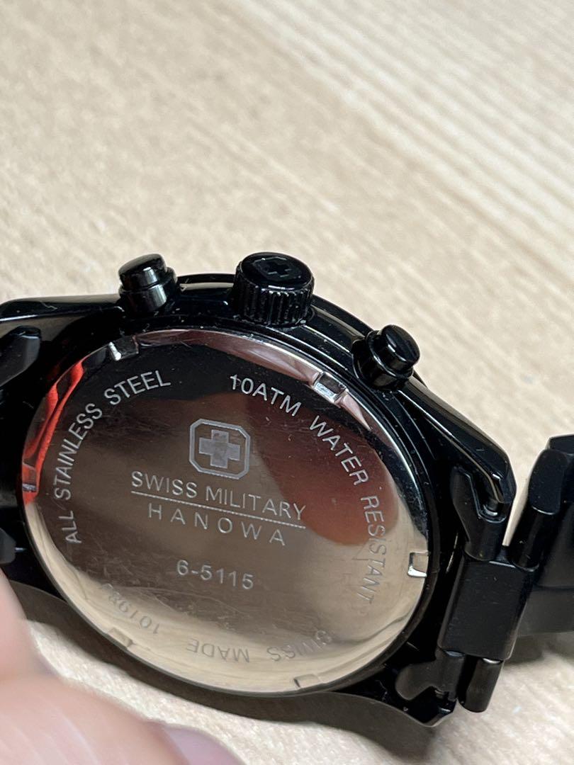 SWISS MILITARY HANOWA クロノグラフ DAY 美品 作動品 - メルカリ