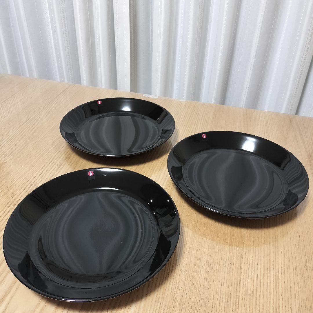 【廃盤色】訳あり iittala TEEMA 21cm ブラック 3枚セット
