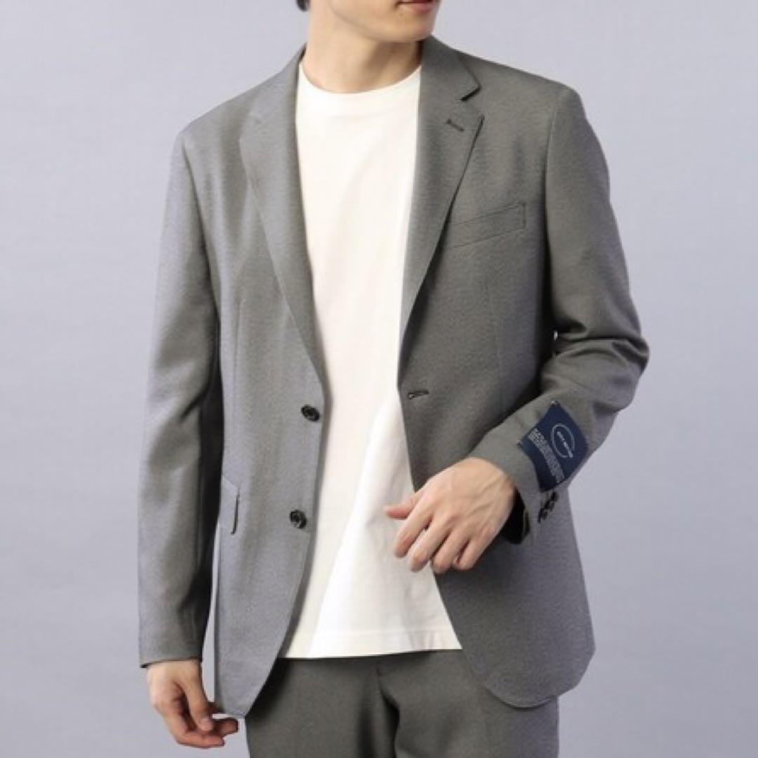 【未使用】TAKEO KIKUCHI メランジストレッチ ジャケット グレー M