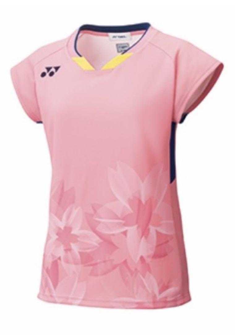 YONEX 花柄メッシュシャツ ピンク　バドミントン日本代表モデルウェア2020