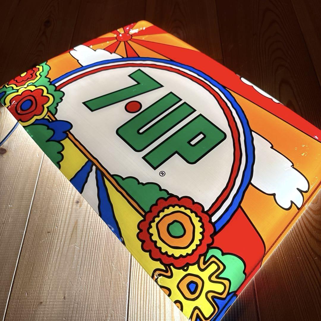 60年代　セブンアップ　ソーダマシーン　看板　ピーターマックス　ライト　アメトイ