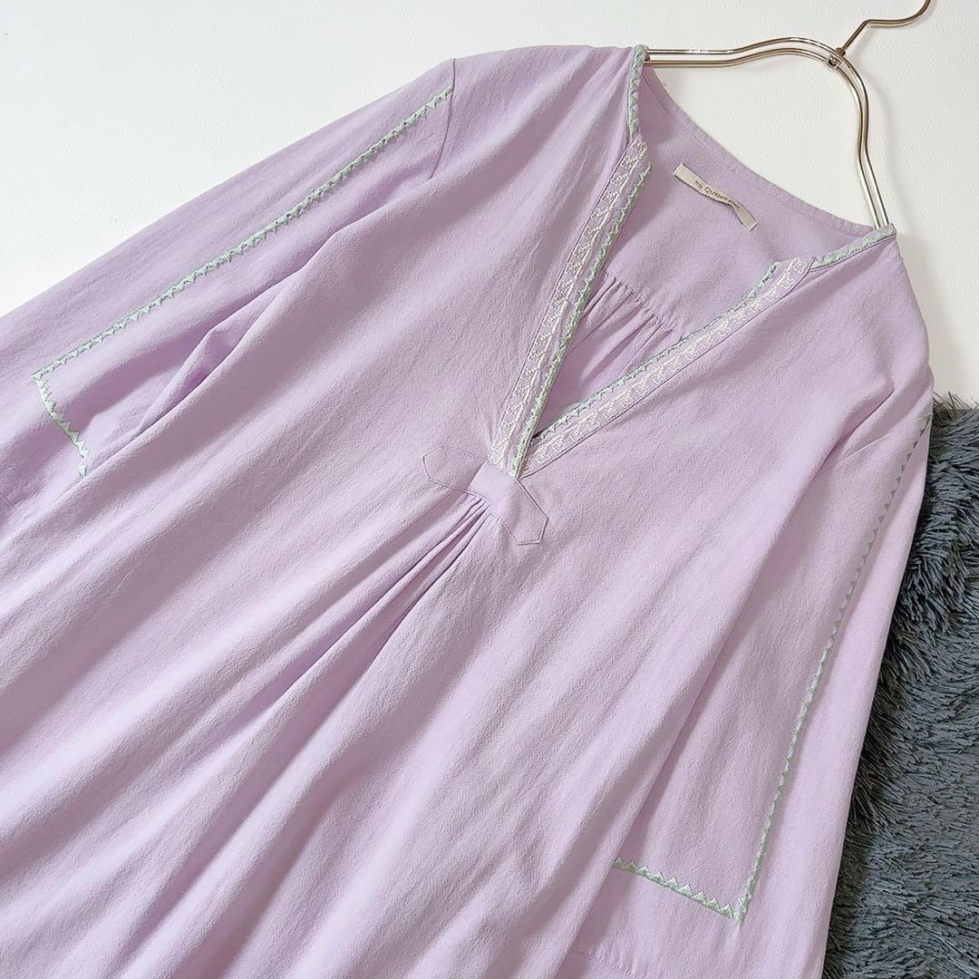 2025 クリンプコットンチェック刺繍フ