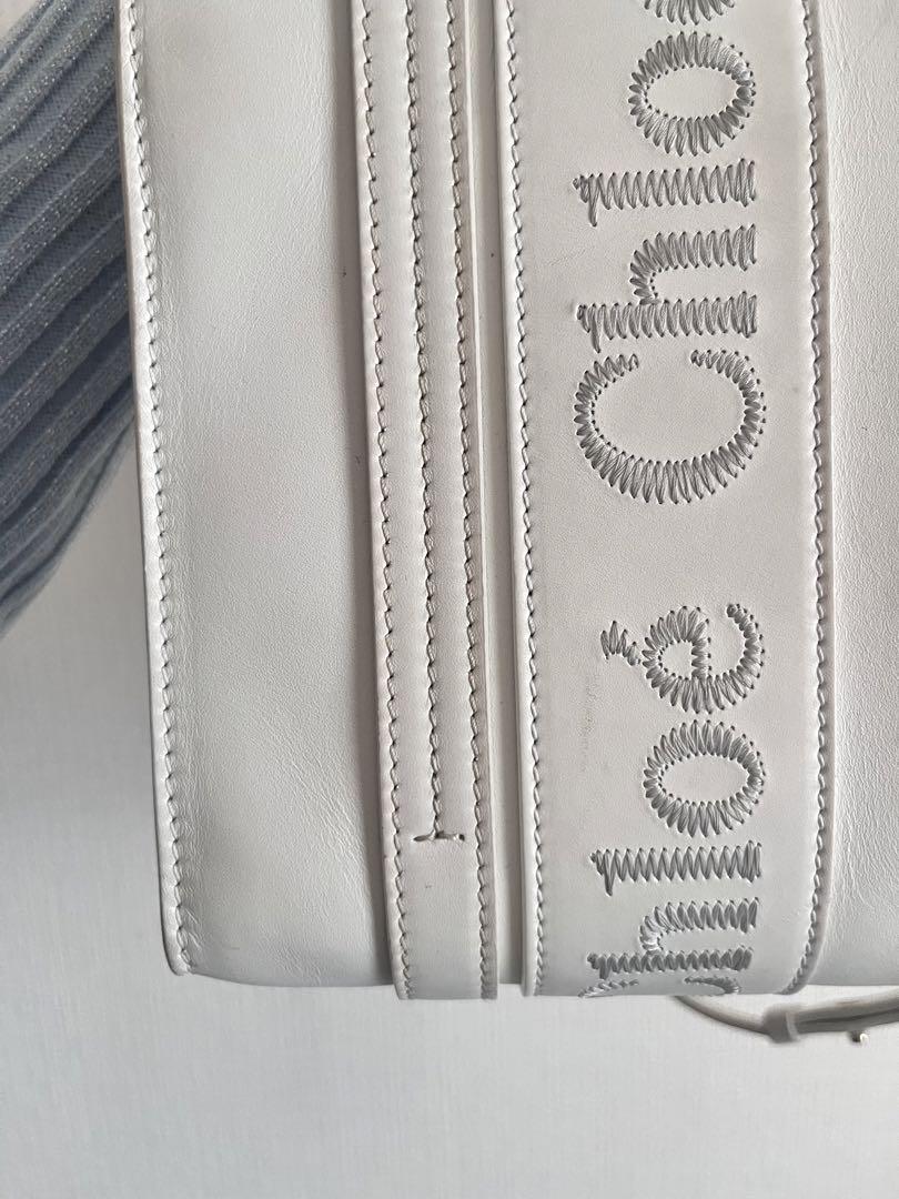 Chloé クロエ ウッディ スモール トートバッグ　ホワイト