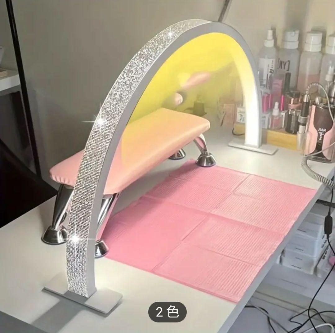 ネイルライト 照明 ハーフムーン ラインストーン付き