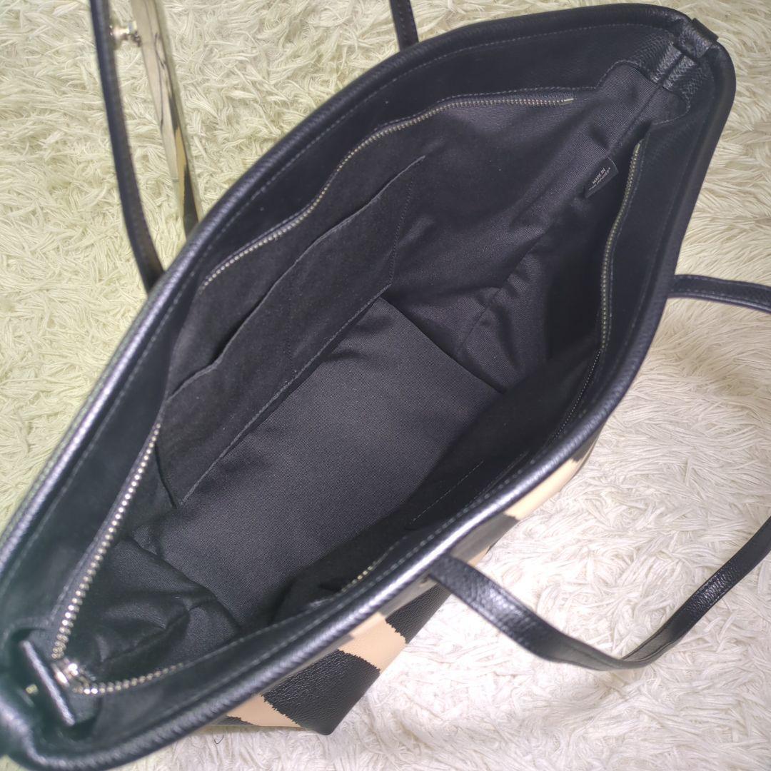 COACH コーチ トートバッグ ゼブラ ロゴ金具 pvc レザー 大容量 黒