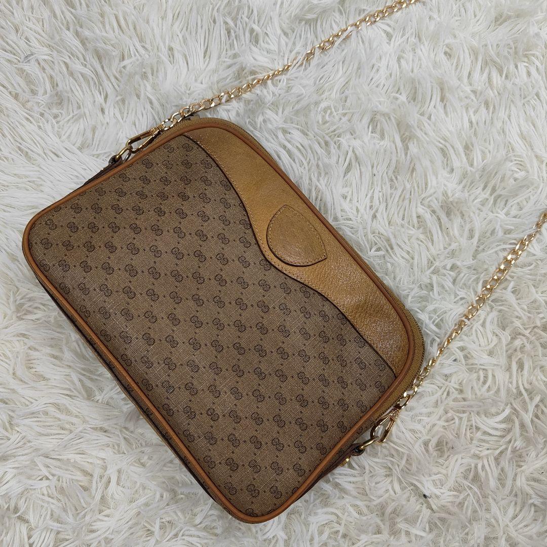 GUCCI ショルダーバッグ マイクロGG柄 インターロッキング PVC　革