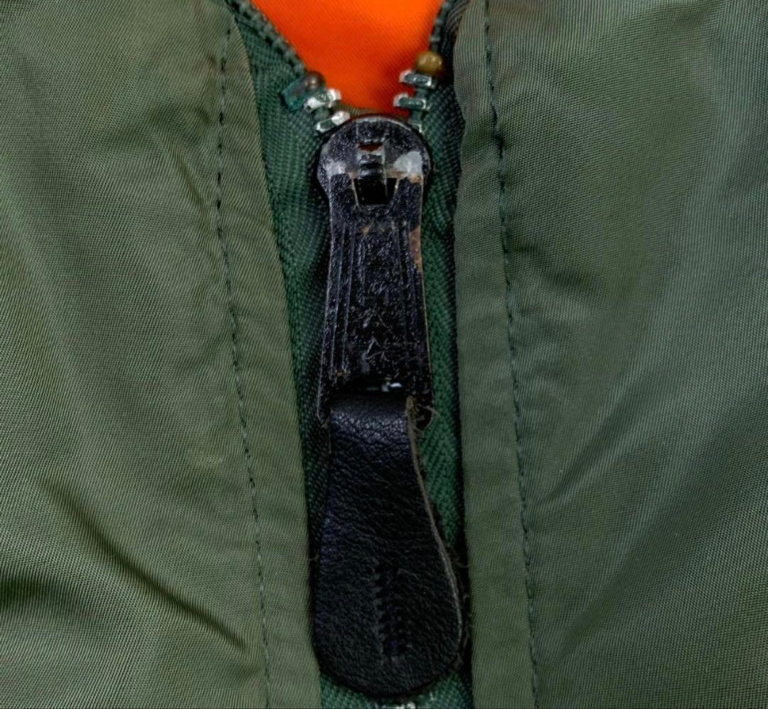 90s USA製 ALPHA MA-1 フライトジャケット カーキ S C739 90s USA製 ALPHA MA-1 フライトジャケット カーキ S C739