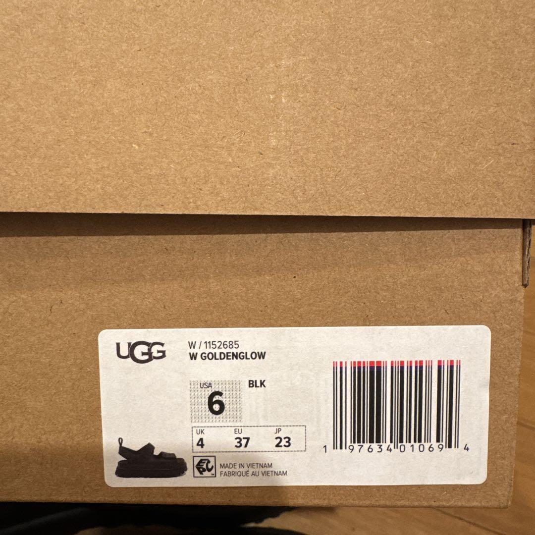 UGG W GOLDEN GLOW ブラック サンダル 6