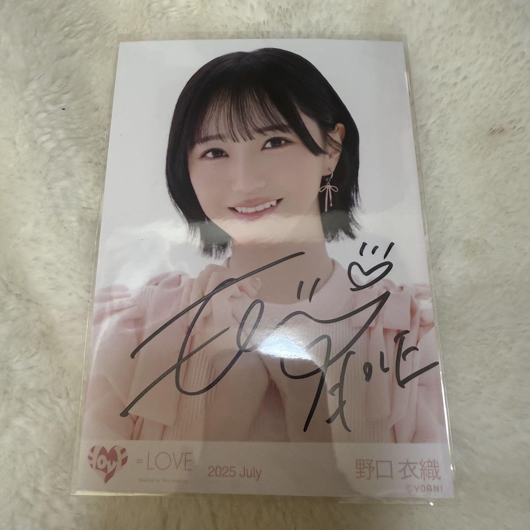 野口衣織　直筆　「とくべチュ、して」MV衣装 野口衣織 とくべチュ、して MV衣装② 生写真 直筆 イコラブ