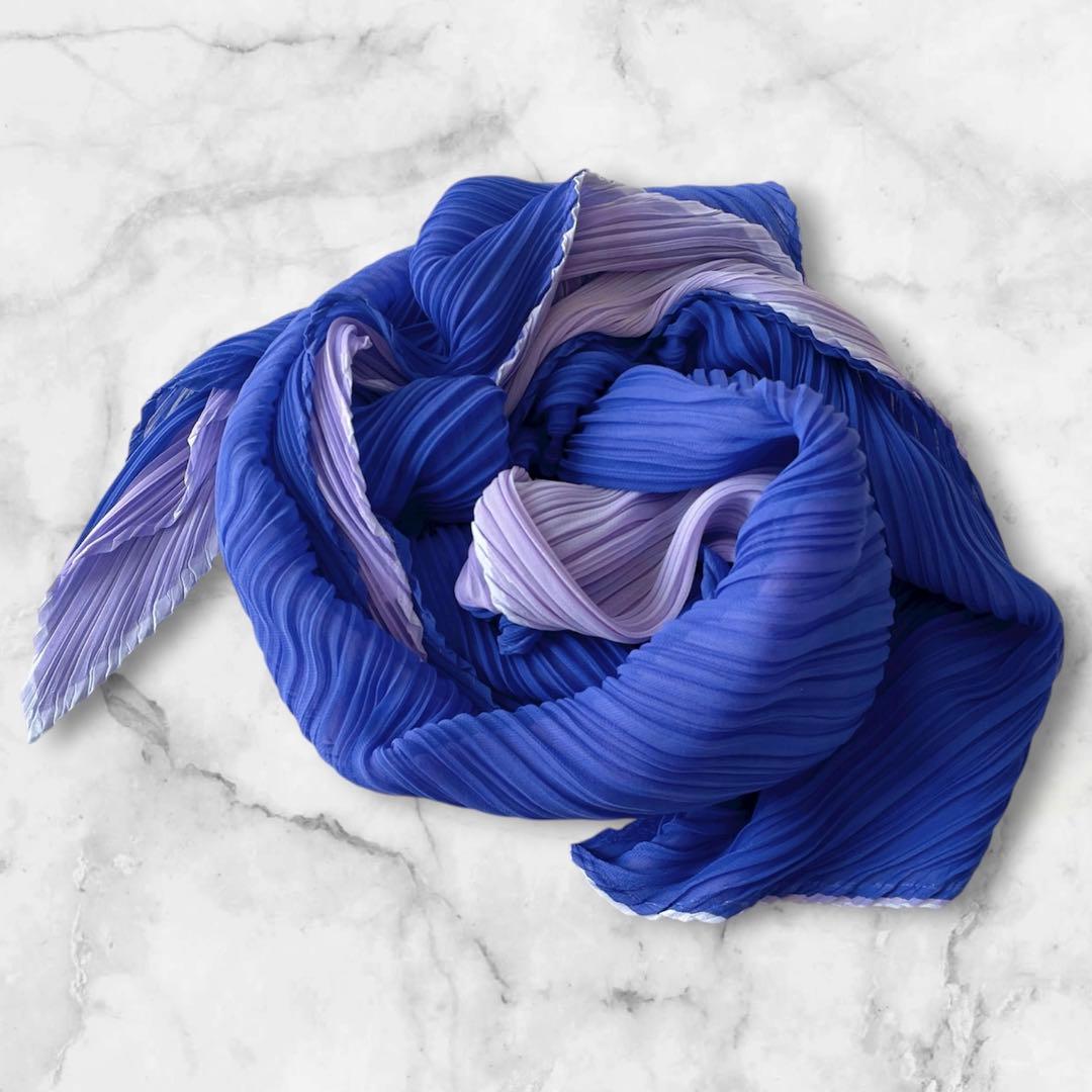 PLEATSPLEASE プリーツプリーズ イッセイミヤケ ショール 紫 薄紫PLEATS PLEASE