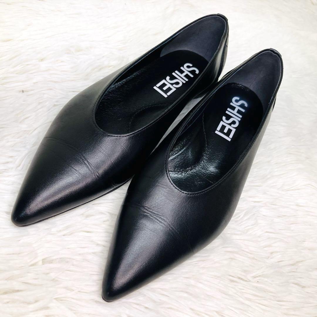 【極美品】SHISEI 37 シーセイ　ポインテッド トゥ パンプス ブラック