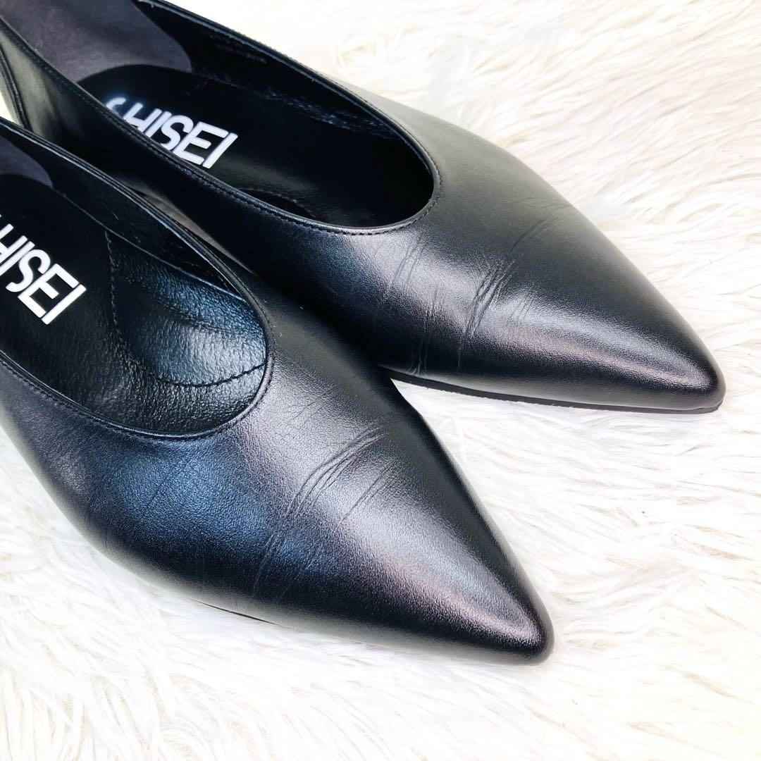 【極美品】SHISEI 37 シーセイ　ポインテッド トゥ パンプス ブラック