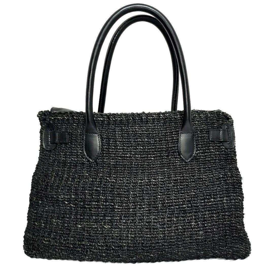 ✨未使用級✨The Bagmati ラフィア かごバッグ ブラック 天然
