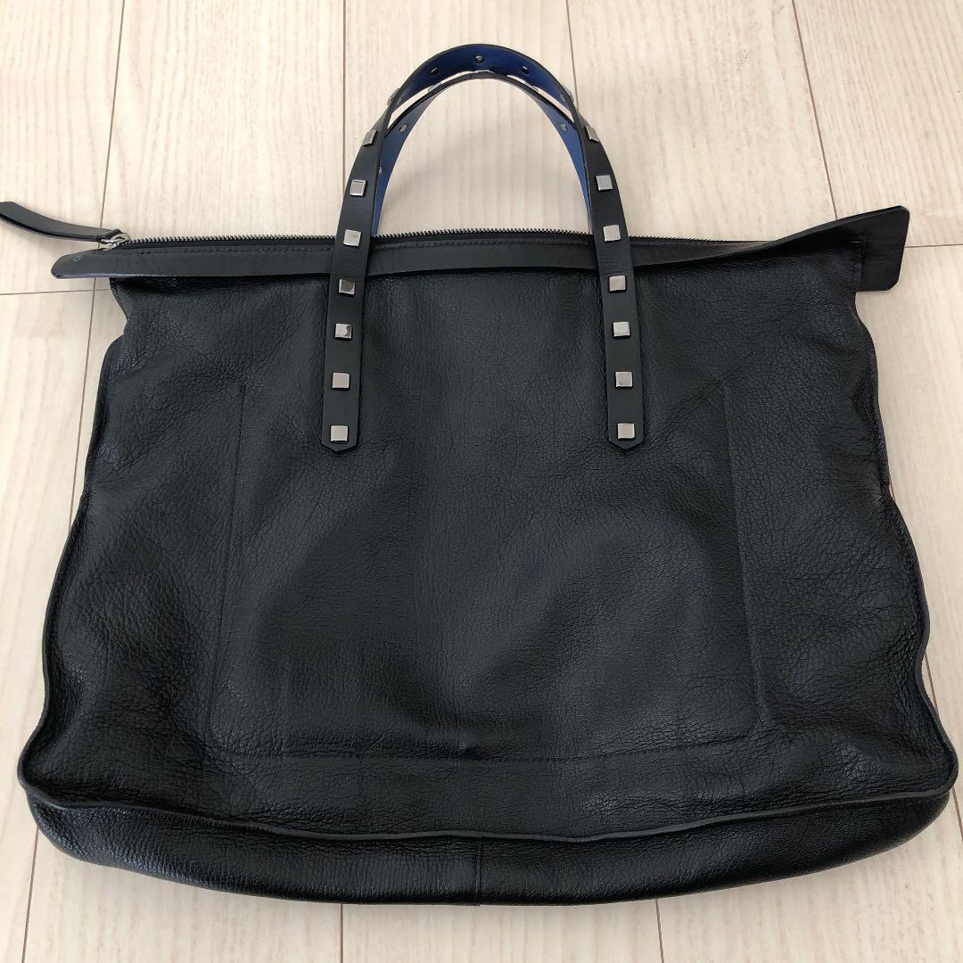 美品　受注生産品　NIL DUE/NIL UN TOKYO　トート　シボ革　ロゴ 美品 受注生産品 NIL DUE/NIL UN TOKYO トート シボ革 ロゴ