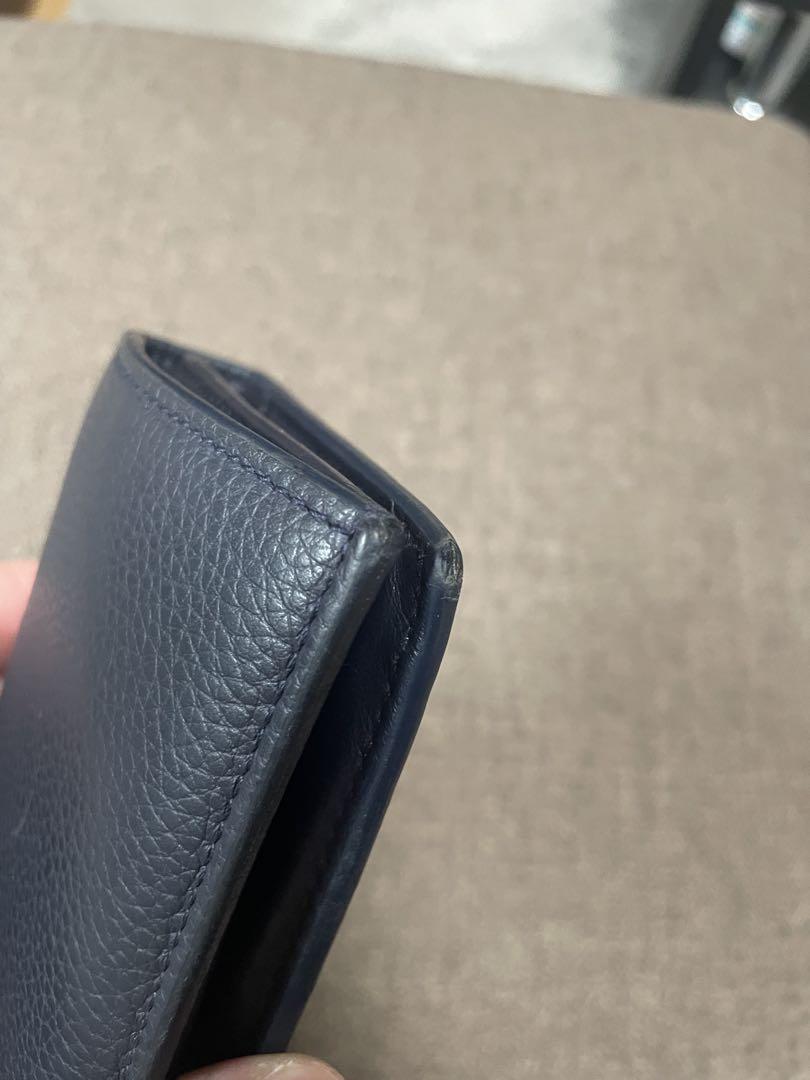 Dior ネイビー レザー 長財布