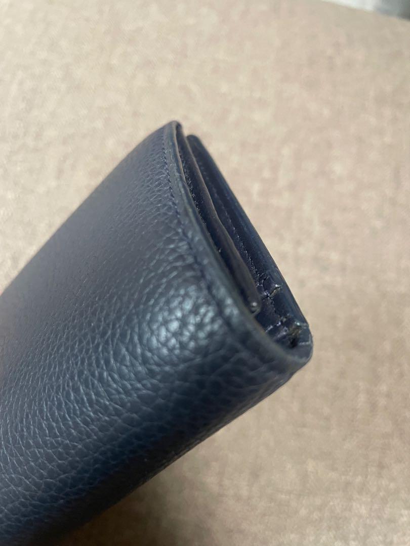 Dior ネイビー レザー 長財布