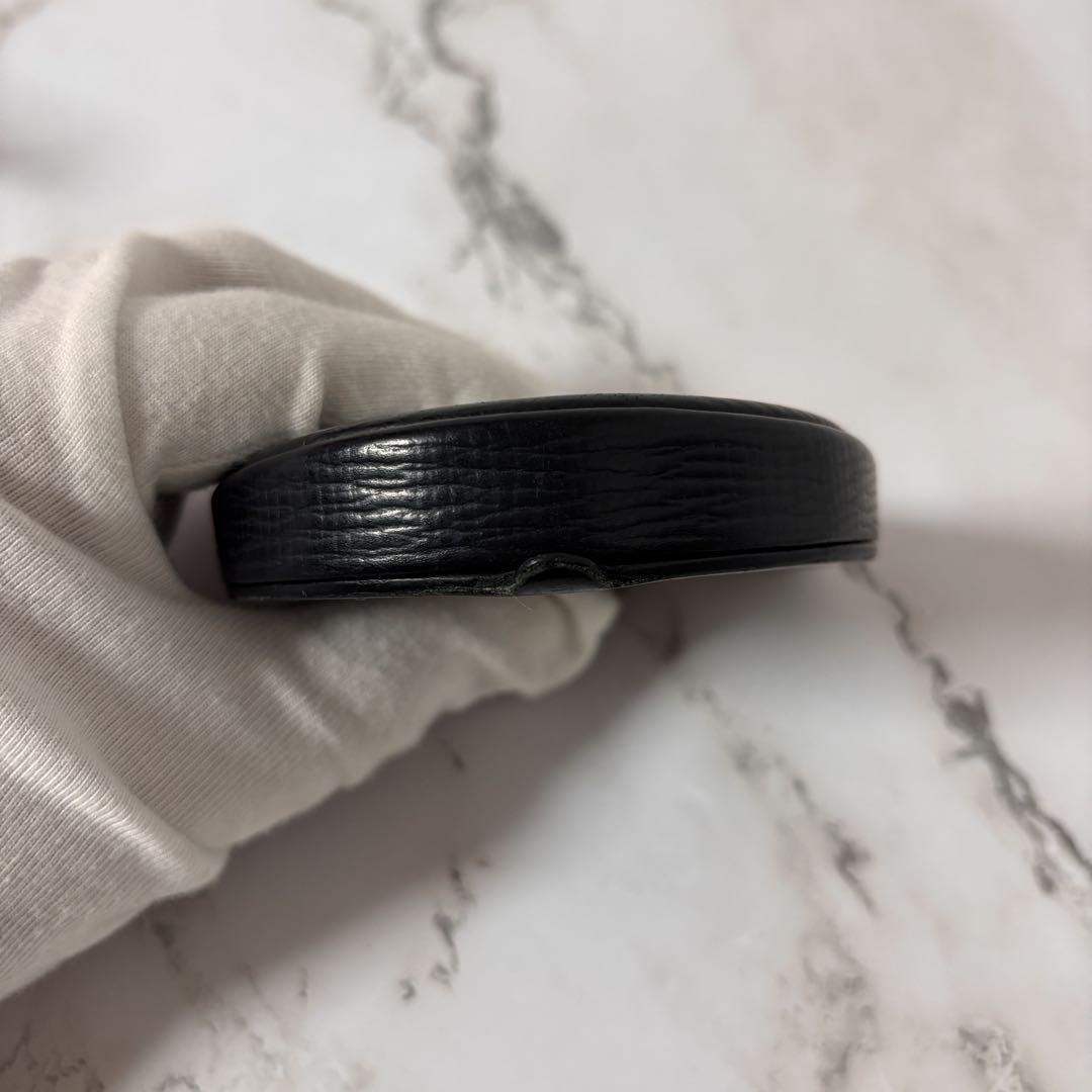 希少✨ロエベ コインケース 馬蹄型 ミニ財布 アナグラム レザー ブラック 黒