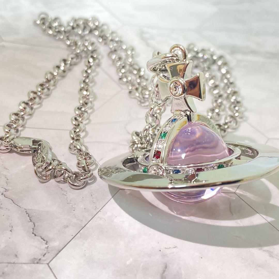 【在庫処分大特価!!】 Vivienne マルチ ピンク スモールオーブネックレス Westwood アクセサリー