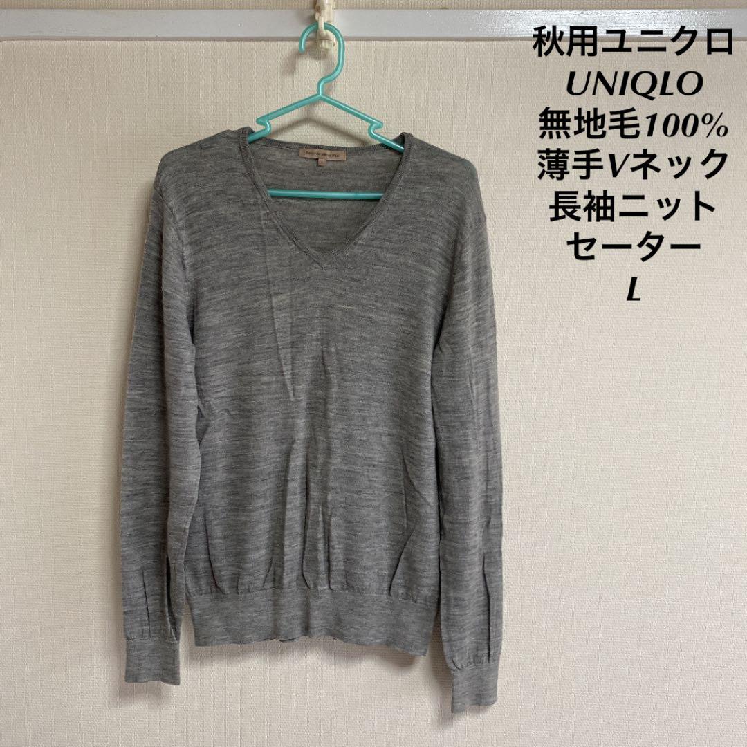 秋用男女兼用ユニクロUNIQLO無地毛100%薄手Vネック長袖ニットLセーターL - メルカリ 秋用男女兼用ユニクロUNIQLO無地毛100%薄手Vネック長袖ニットLセーターL - メルカリ