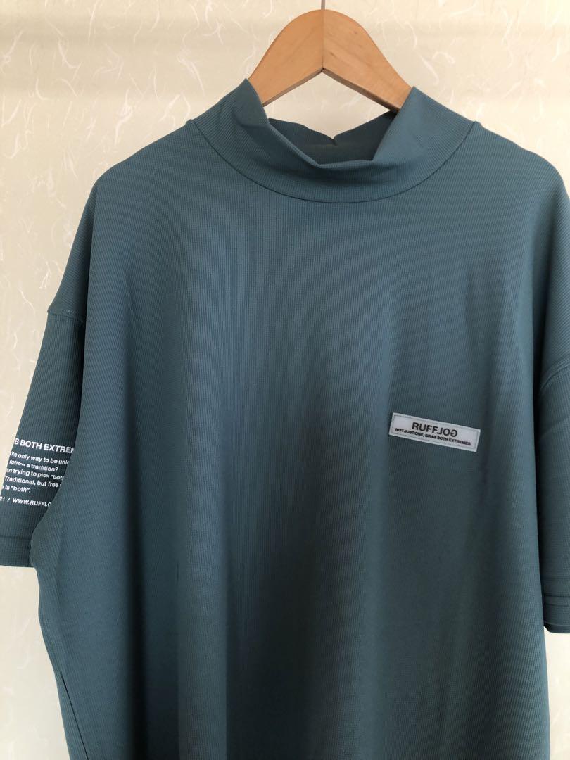 RUFFLOG GOLF VERTICAL LOGO MOCK TEE サイズL