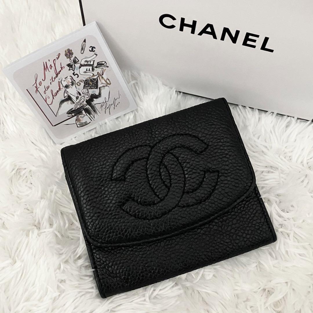 海外限定スパイク販売 ✨CHANEL✨シャネル コインケース キャビアスキン 小銭入れ 財布 小物