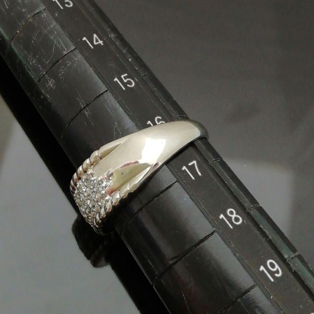Pt900✨ダイヤ0.55ct✨size16.5号✨キラキラパヴェリング✨綺麗