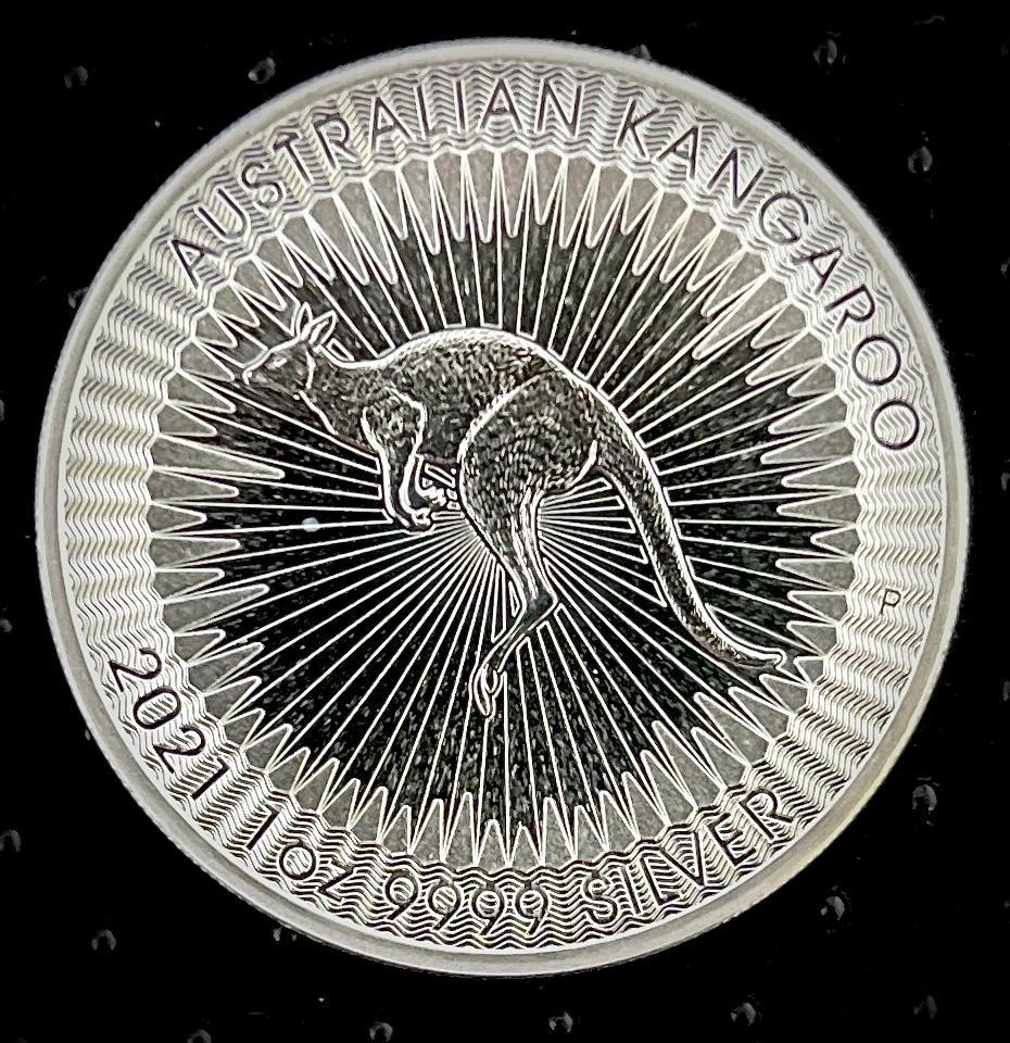 2021年 オーストラリアンカンガルー銀貨 1ドル １オンス クリアケース付 2021年 オーストラリアンカンガルー銀貨 1ドル 1オンス クリア