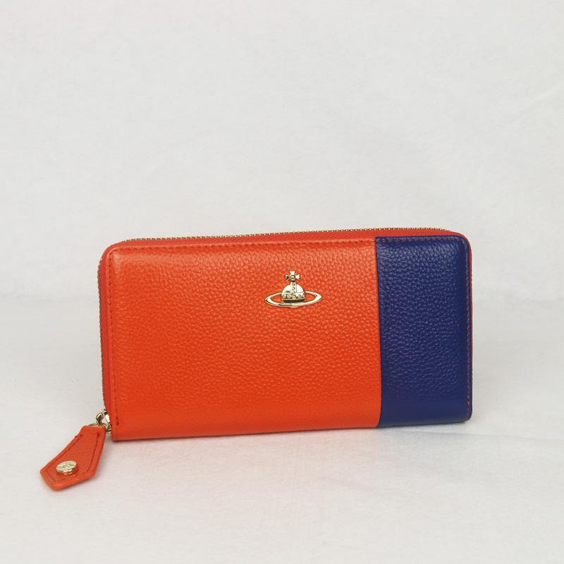 Vivienne Westwood ☆レディース 長財布 ☆オレンジレッド・箱付