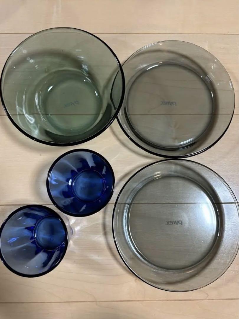 Pyrex カラフルガラス 食器セット ５点