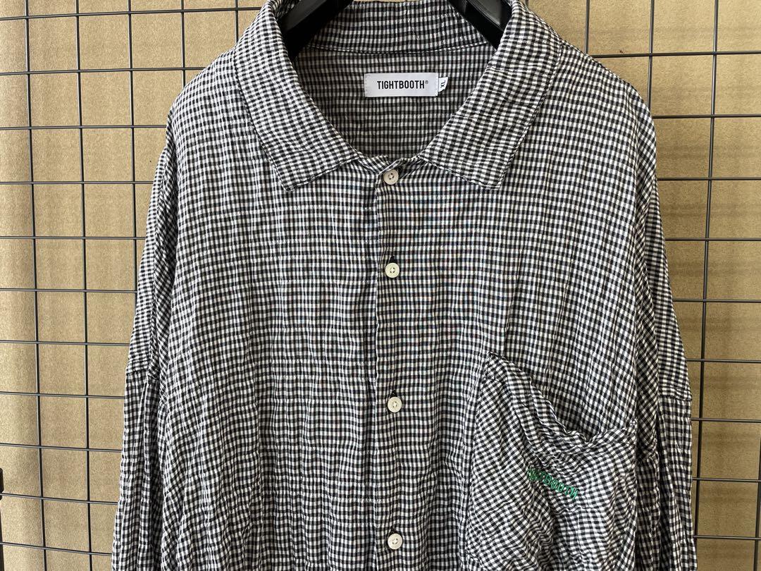 美品TIGHTBOOTHタイトブース GINGHAM ROLL UP SHIRT