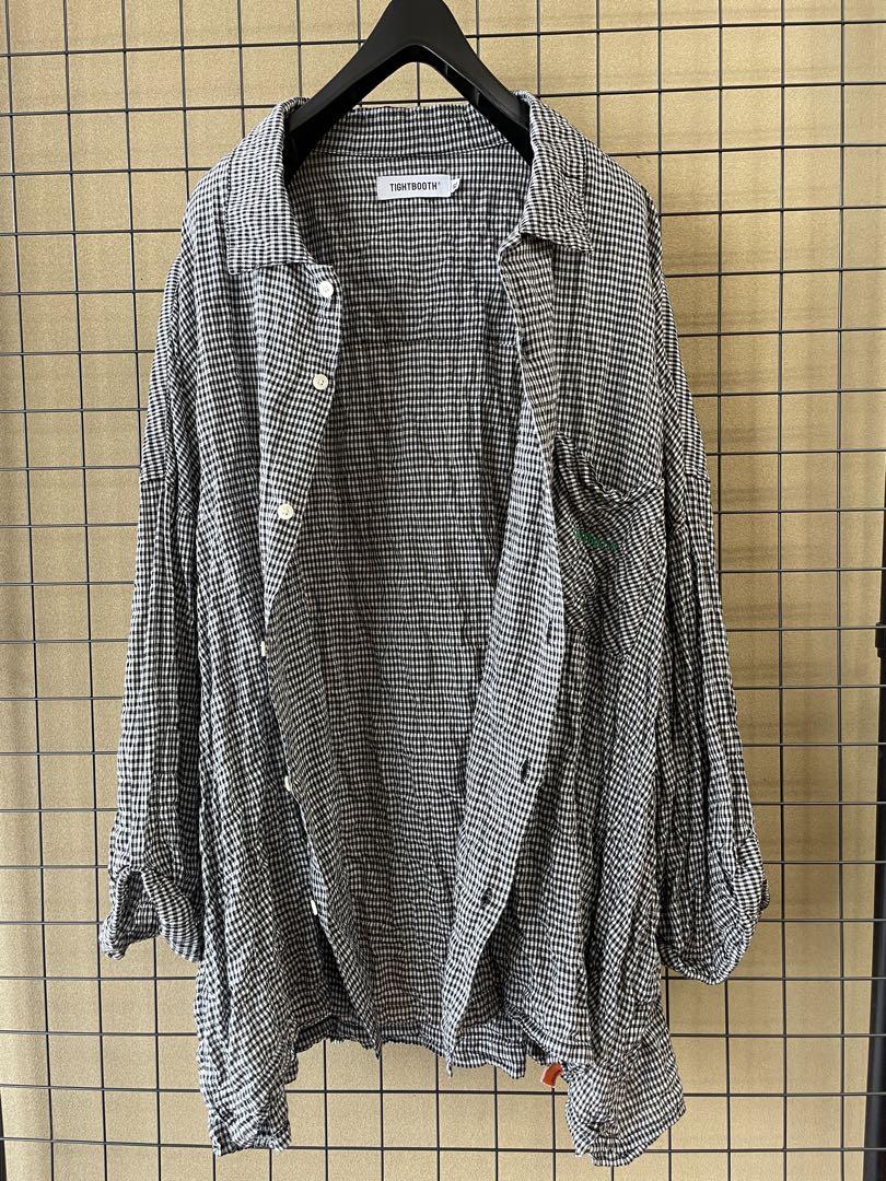 美品TIGHTBOOTHタイトブース GINGHAM ROLL UP SHIRT