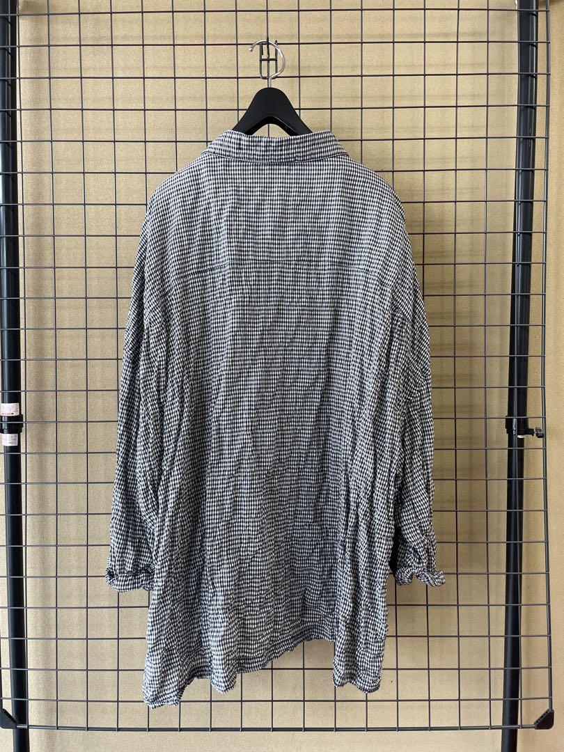 美品TIGHTBOOTHタイトブース GINGHAM ROLL UP SHIRT