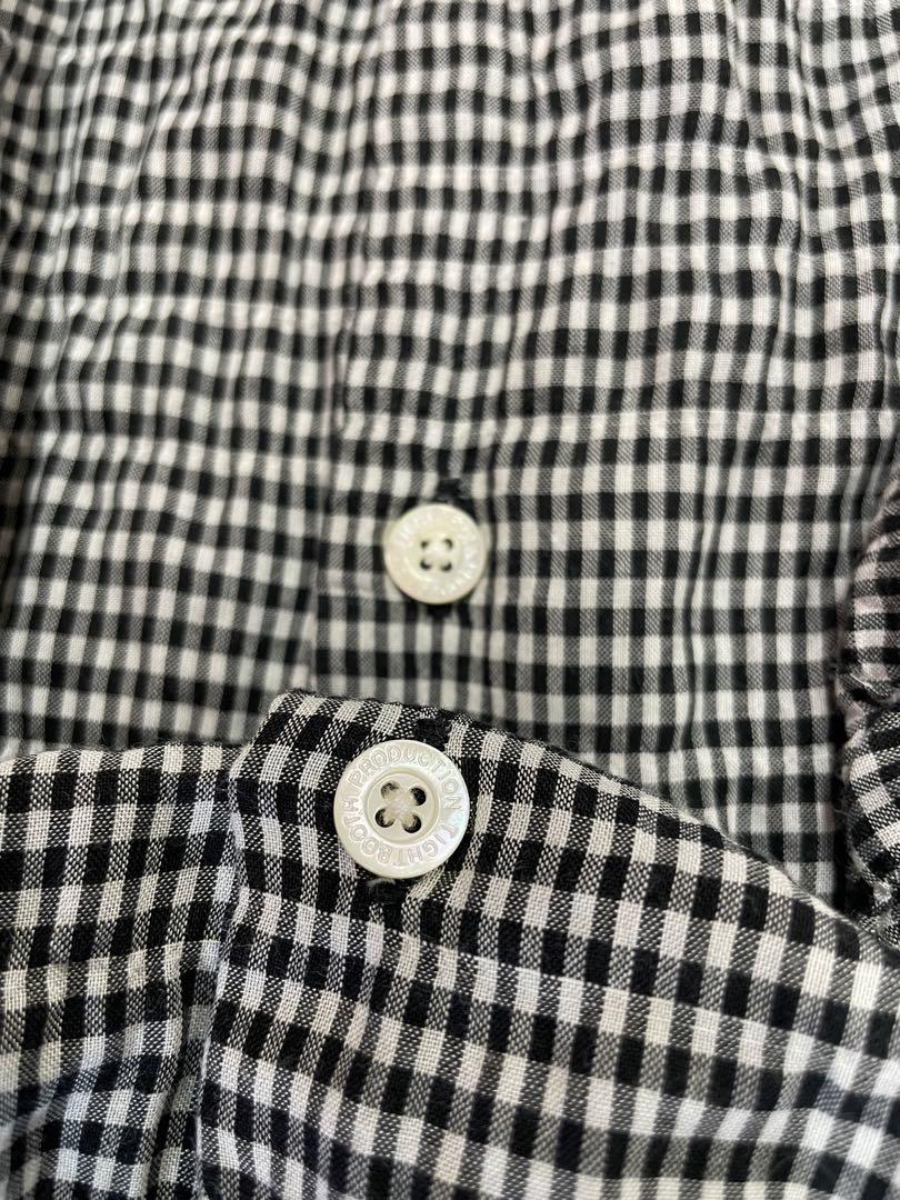 美品TIGHTBOOTHタイトブース GINGHAM ROLL UP SHIRT