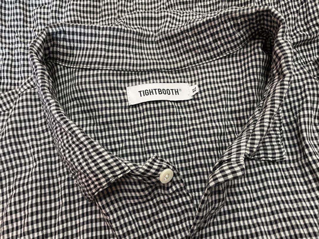 美品TIGHTBOOTHタイトブース GINGHAM ROLL UP SHIRT