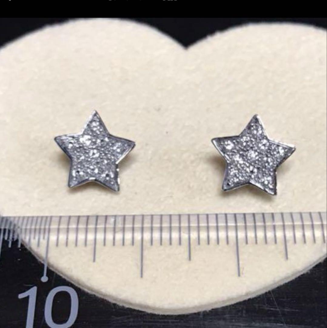 スターピアス 18K ＷＧ ダイヤ　美品