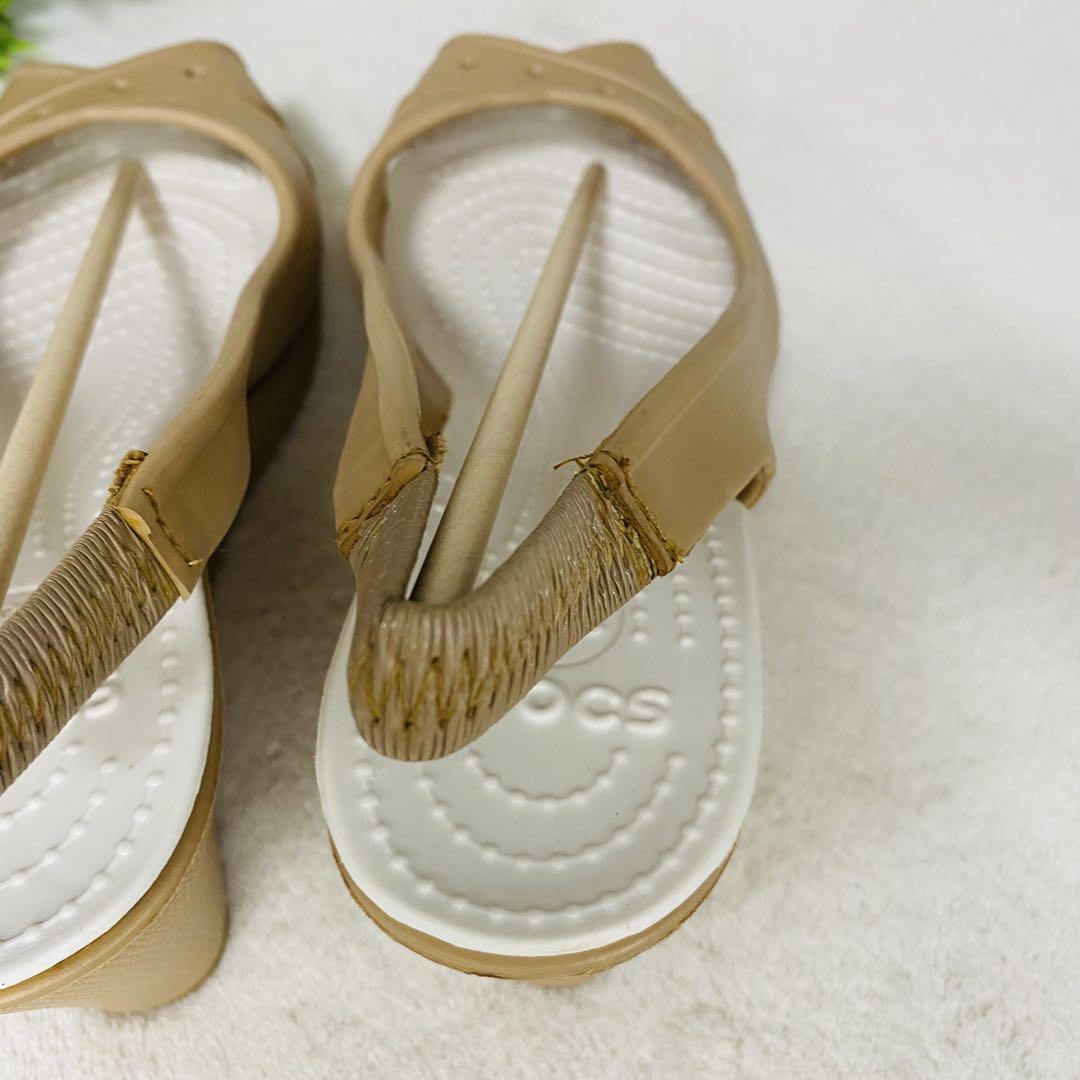 美品✨Crocs✨クロックス ファラ サンダル パンプス ウエッジ 厚底 W7