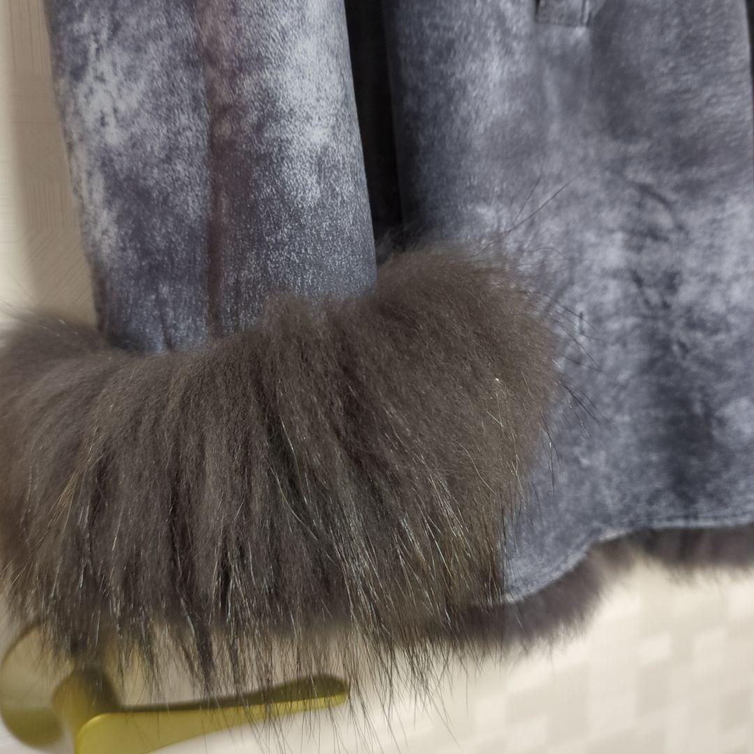 リアルファー コート フード付 ラビット ラクーン 毛皮 M~L リアルファー コート フード付 ラビット ラクーン 毛皮 M~L