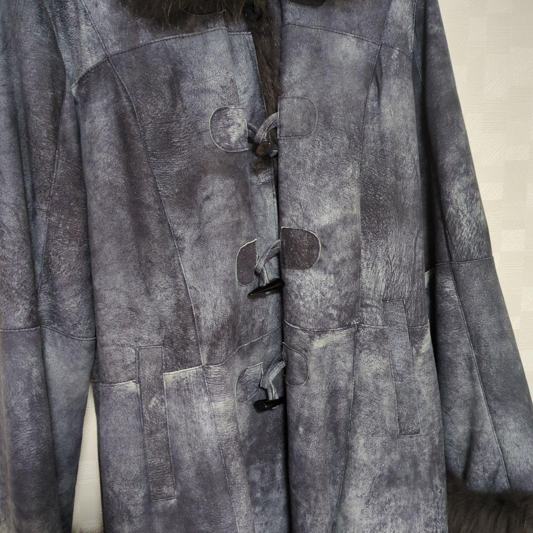 リアルファー コート フード付 ラビット ラクーン 毛皮 M~L リアルファー コート フード付 ラビット ラクーン 毛皮 M~L