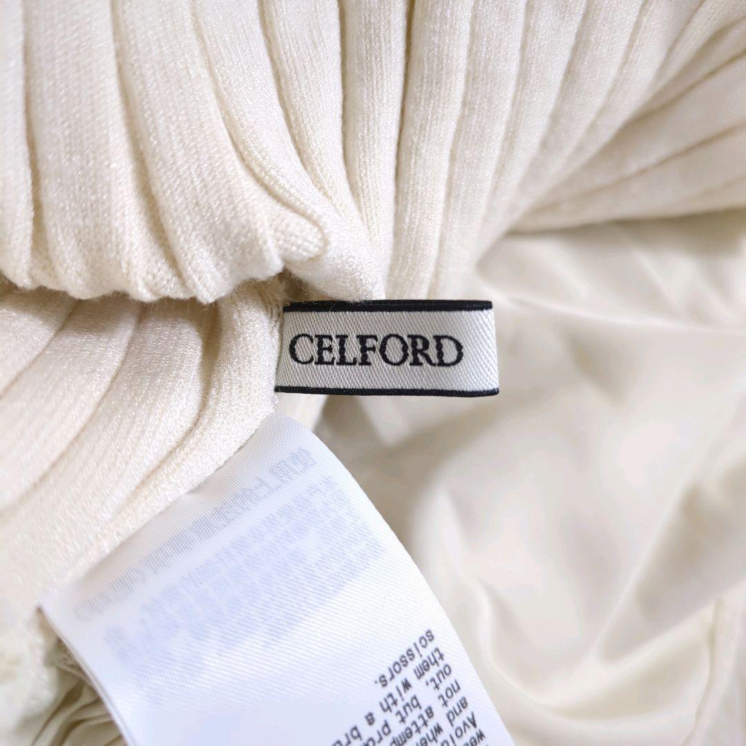 美品✨️CELFORD　マーメイドプリーツニットワンピース　春物　オールシーズン