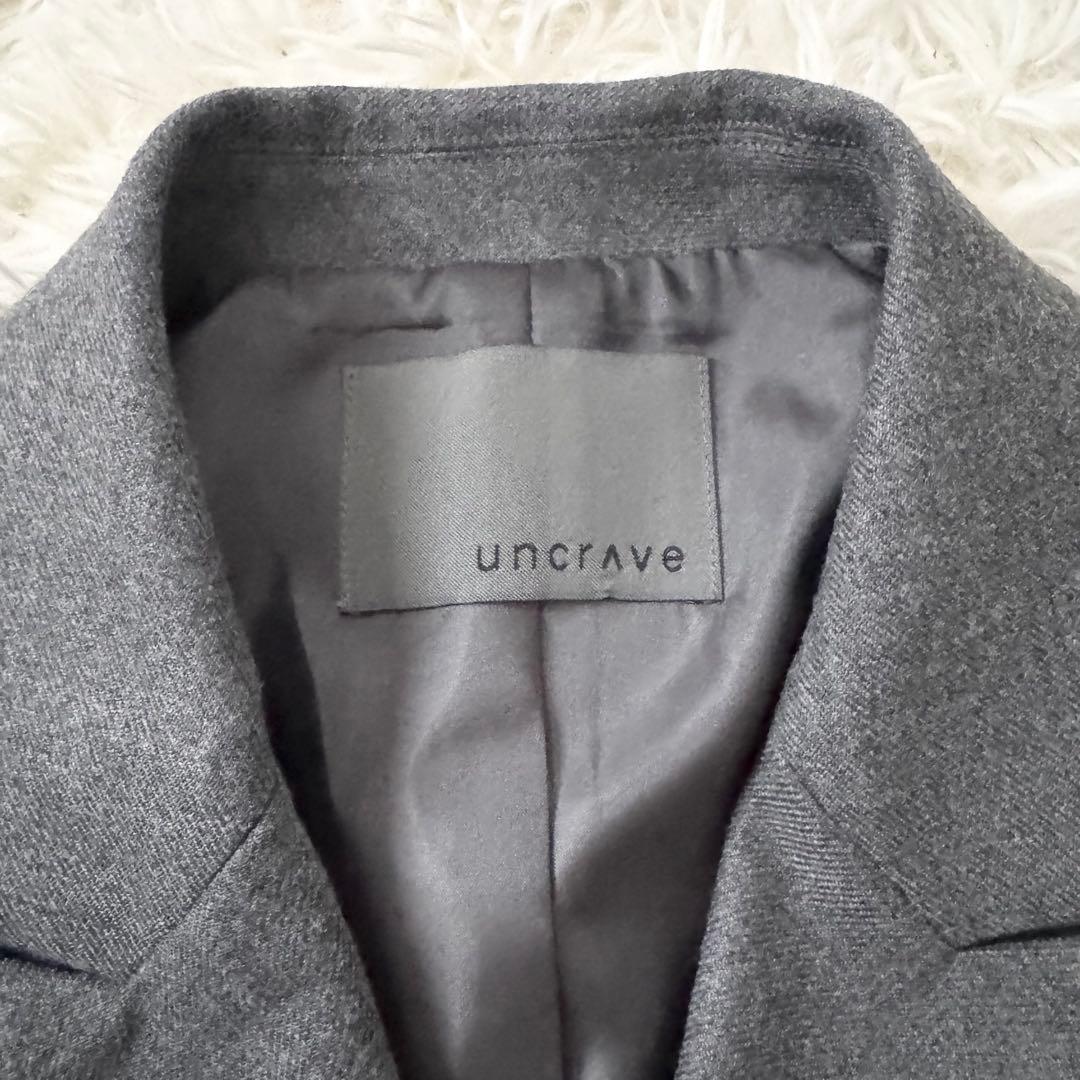 極美品✨uncrave テーラードジャケット ダブル グレー 0 M L 極美品✨uncrave テーラードジャケット ダブル グレー 0 M L