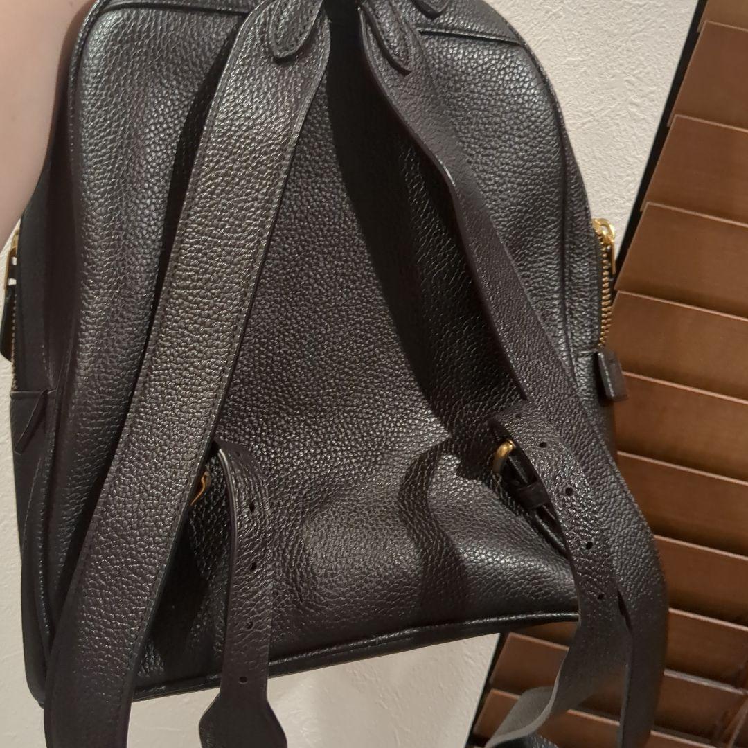 COACH　リュック　ブラック　こぶり　小さめ　革　レザー