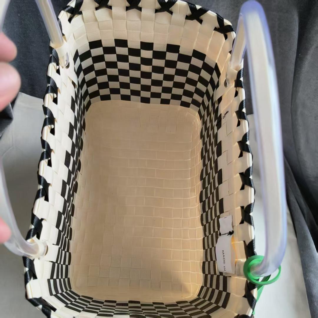 MARNI チェック柄かごバッグ