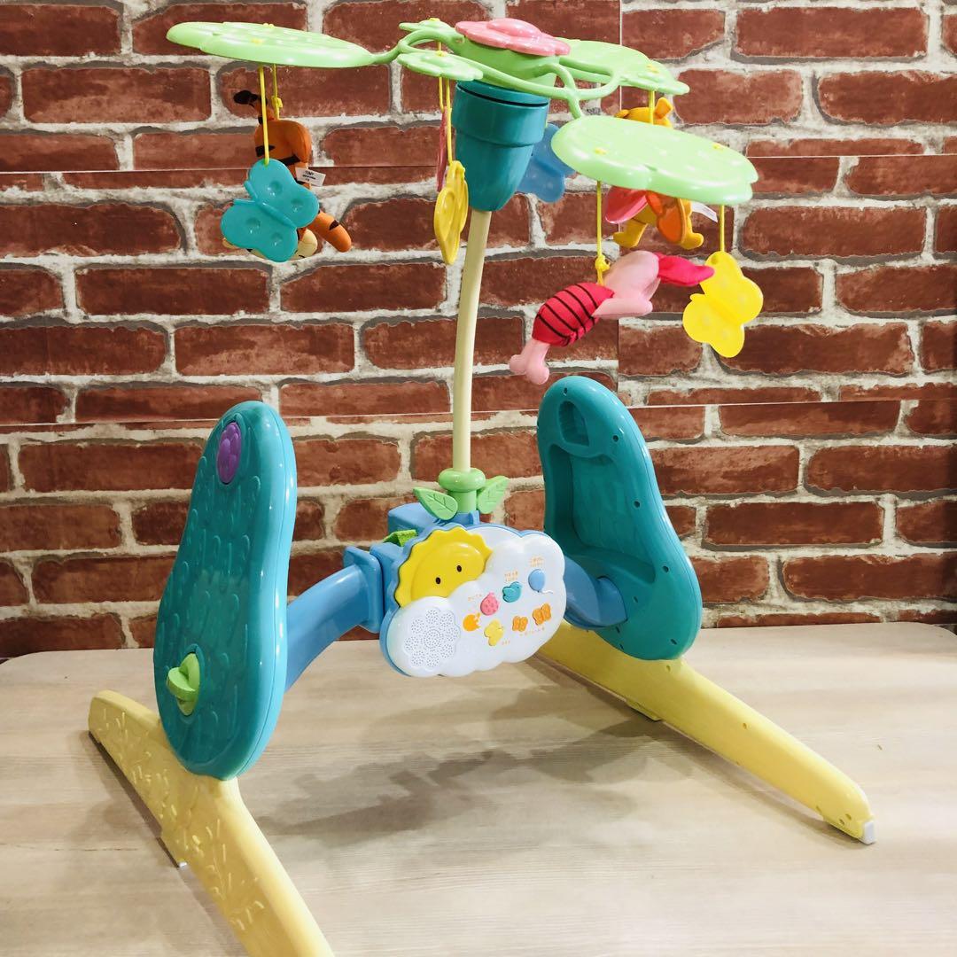 F224⭐️美品⭐️くまのプーさん　えらべるかい回転6WAYジムにへんしんメリー
