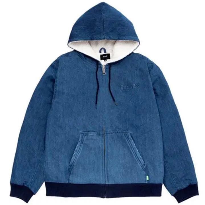 ◎L ハフ HUF デニム ボア ジャケット パーカー フーディー