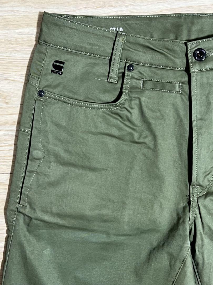 テーパードパンツ D-STAQ カーキ色 G-STAR RAW