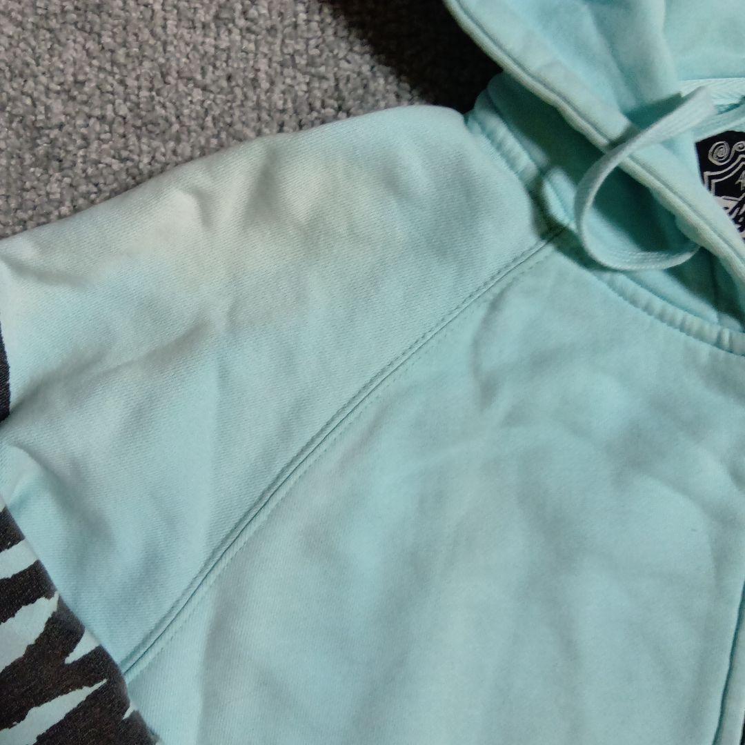 STUSSY ステューシー バックロゴ 水色 ブルー パーカー М org.jpg